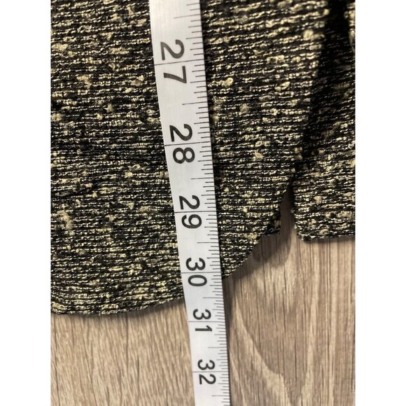 Hand Sewn Black Brown Textured Tweed Single Button Blazer Sz 12 - Picture 10 of 10